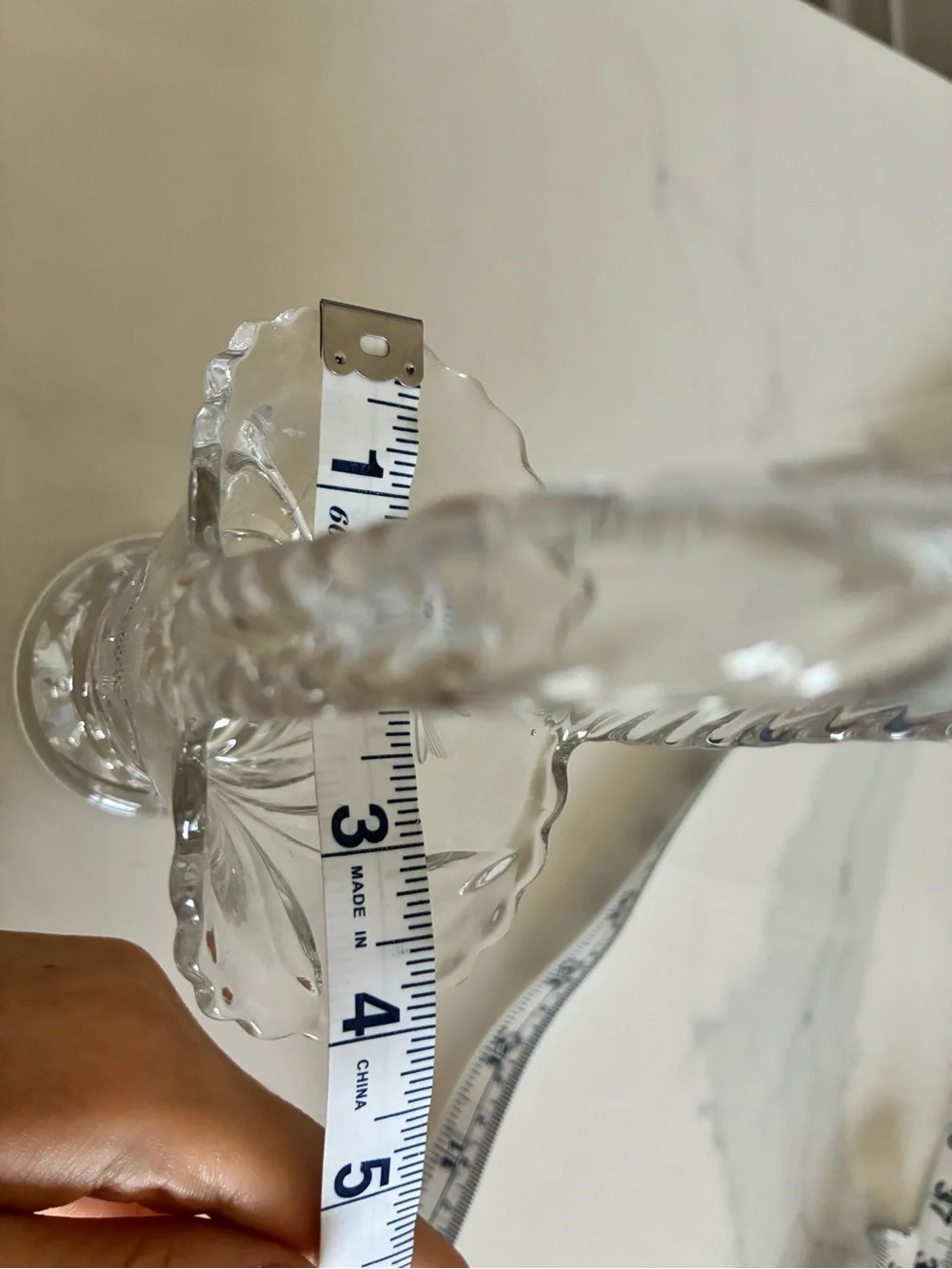 Clear‎ Glass Floral Basket Vase